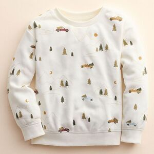 Little Co. by Lauren Conrad Ivory Truck Print Sweater